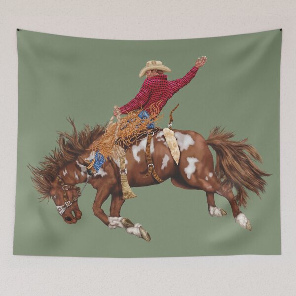 Item preview, Vintage Cowboy-Rodeo Bronco Busting  designed and sold by Phat Dog Designs .