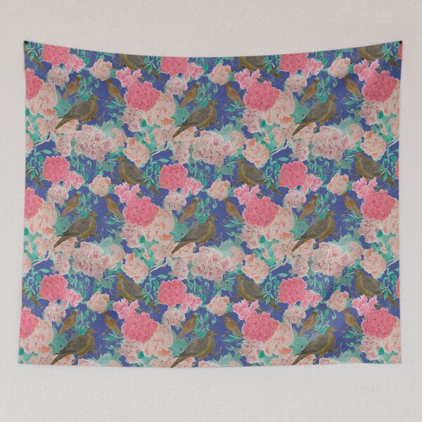 Item preview, BIRD TALK ON FLOWER BRANCHES designed and sold by ABEBERMANCHUTE.