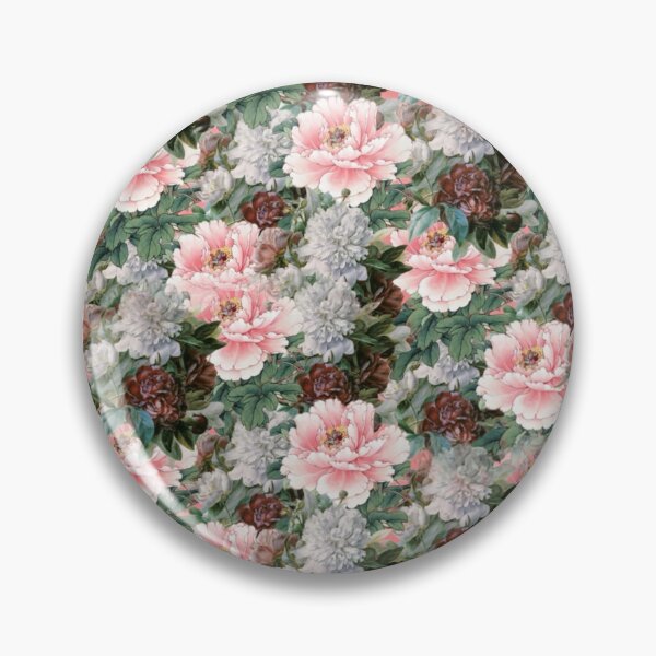 Item preview, Pink Rose Vintage Green Floral Digital Faux Decoupage Collage designed and sold by Licorice Moon.