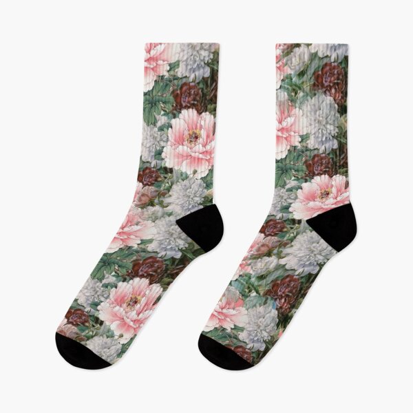 Item preview, Pink Rose Vintage Green Floral Digital Faux Decoupage Collage designed and sold by Licorice Moon.