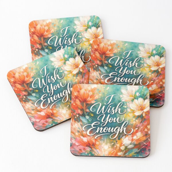 Item preview, I Wish You Enough Text With Flowers designed and sold by Maria Dryfhout.