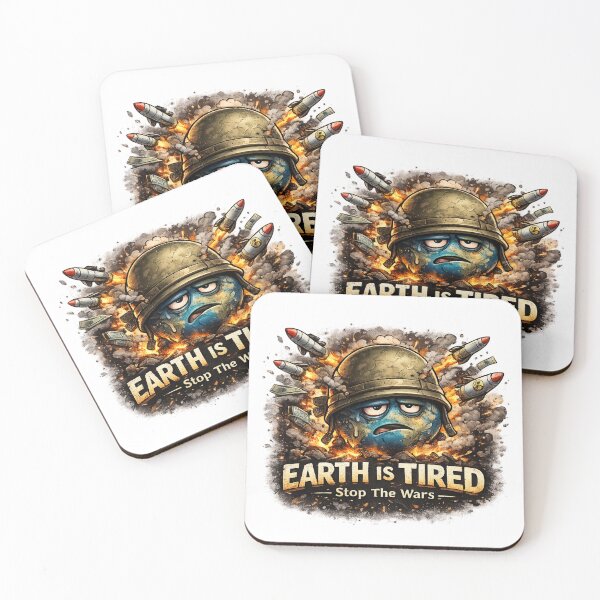 Item preview, Earth Is Tired Stop The Wars – Anti War Graphic designed and sold by The Engineer.