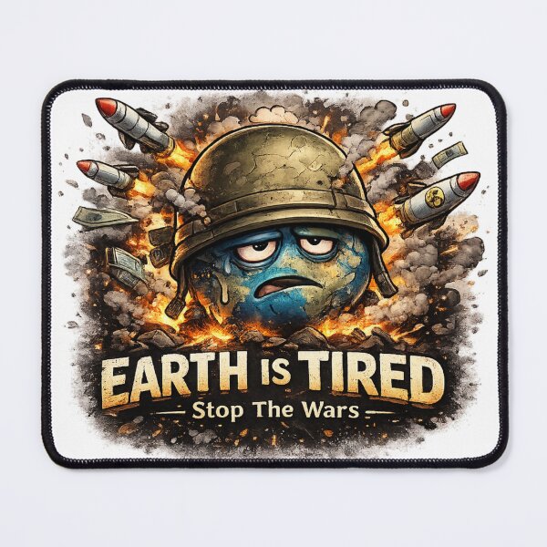 Item preview, Earth Is Tired Stop The Wars – Anti War Graphic designed and sold by The Engineer.