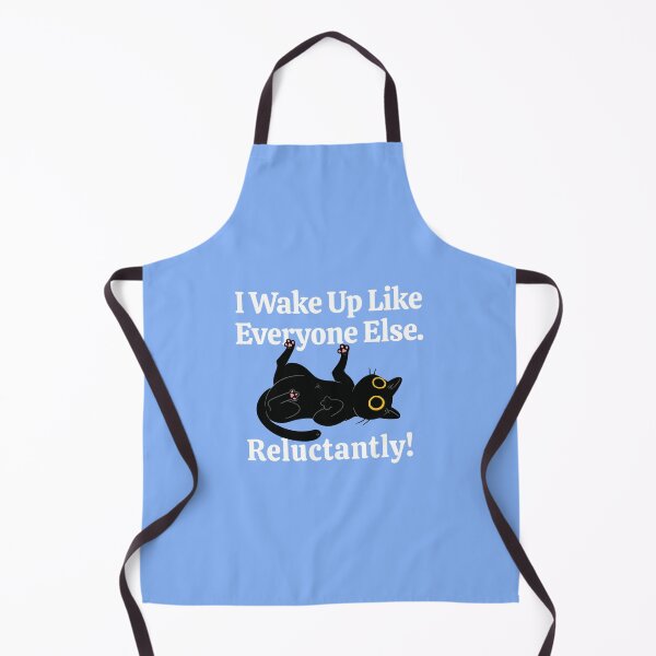 Item preview, Wake Up Everyone Else Reluctantly Funny Tees T-shirts Hoodies Pins Stickers Magnets Mugs Dark Humor Black Cats Chronic Illness Mental Health designed and sold by ChronicillnessT.