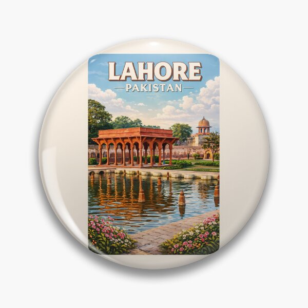 Item preview, Lahore Pakistan Gardens Illustration Travel Art Vintage designed and sold by KrisSidDesigns.