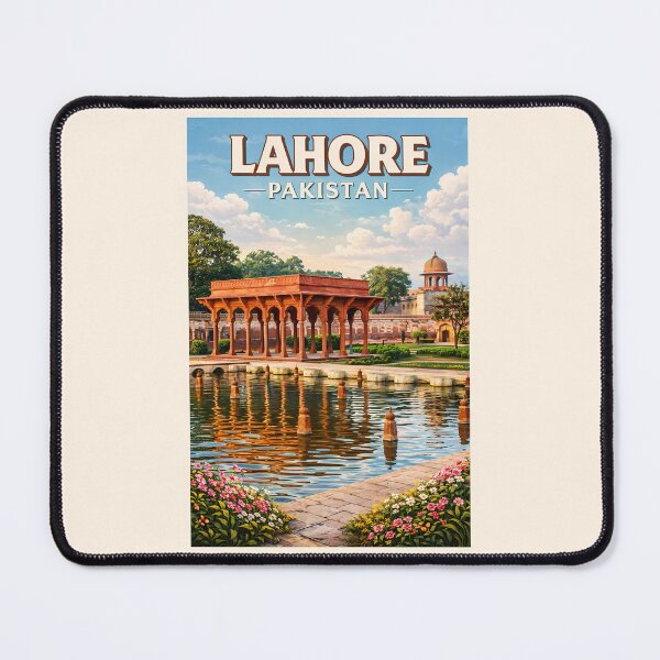 Item preview, Lahore Pakistan Gardens Illustration Travel Art Vintage designed and sold by KrisSidDesigns.