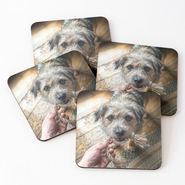 Item preview, Scruffy Dog Playing Tug of War designed and sold by Maria Dryfhout.