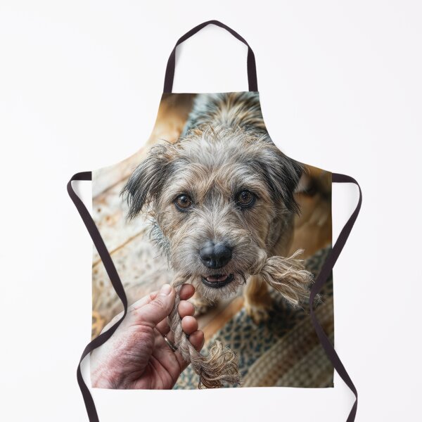 Item preview, Scruffy Dog Playing Tug of War designed and sold by Maria Dryfhout.
