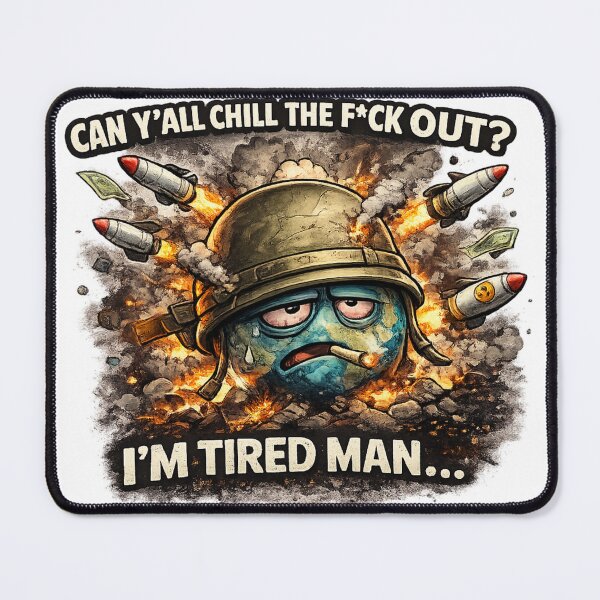 Item preview, Can Y’all Chill The F*ck Out – WW3 Meme Earth designed and sold by The Engineer.