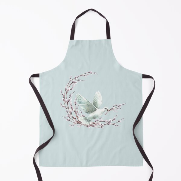 Item preview, Copy of Watercolor Dove with willow tree branch. White pigeon bird, symbol of peace, Easter. Hand drawn bird designed and sold by BartolArt.