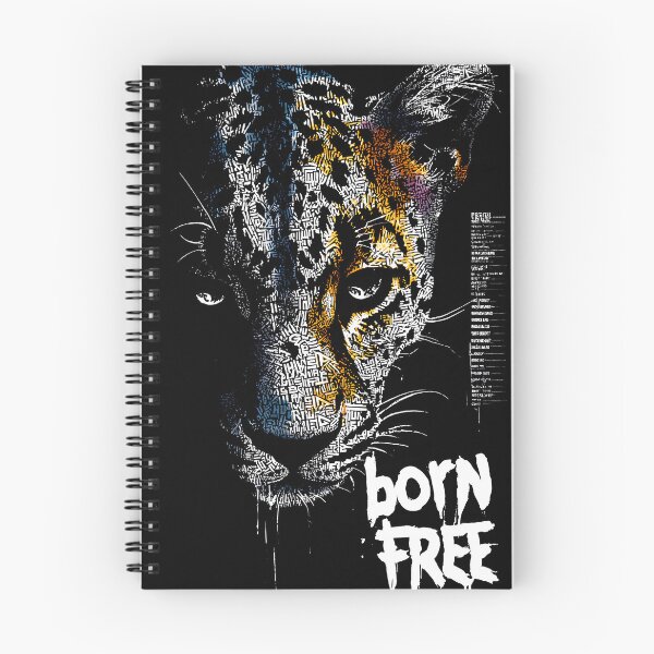 Item preview, Advocate for Wildlife Freedom- Striking Tiger Face in Typography and Born Free Statement designed and sold by OlfactoART Studio.