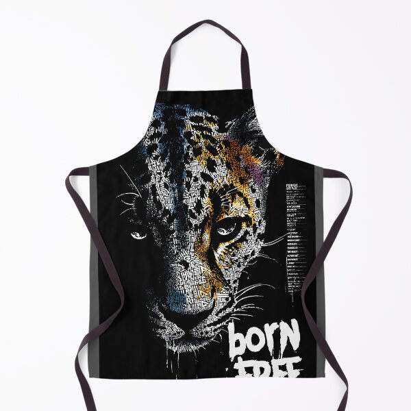 Item preview, Advocate for Wildlife Freedom- Striking Tiger Face in Typography and Born Free Statement designed and sold by OlfactoART Studio.