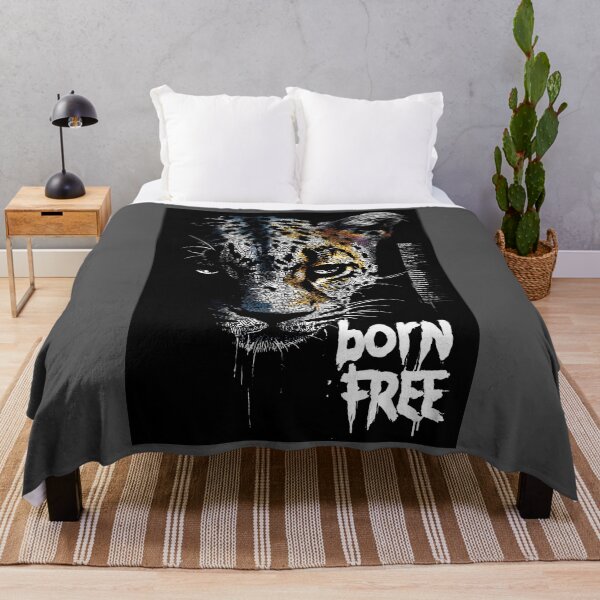 Item preview, Advocate for Wildlife Freedom- Striking Tiger Face in Typography and Born Free Statement designed and sold by OlfactoART Studio.