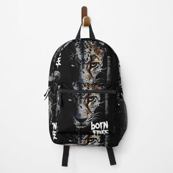 Item preview, Advocate for Wildlife Freedom- Striking Tiger Face in Typography and Born Free Statement designed and sold by OlfactoART Studio.