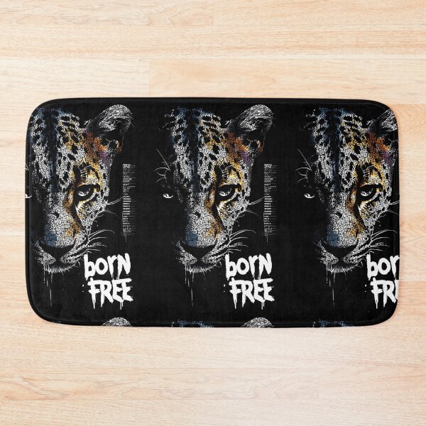 Item preview, Advocate for Wildlife Freedom- Striking Tiger Face in Typography and Born Free Statement designed and sold by OlfactoART Studio.
