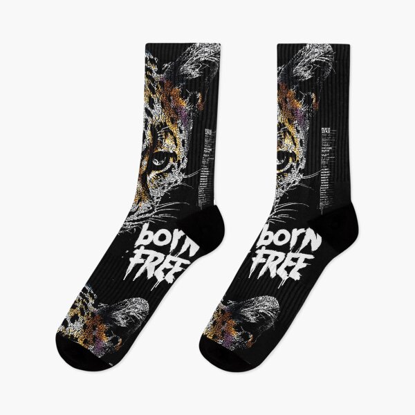 Item preview, Advocate for Wildlife Freedom- Striking Tiger Face in Typography and Born Free Statement designed and sold by OlfactoART Studio.