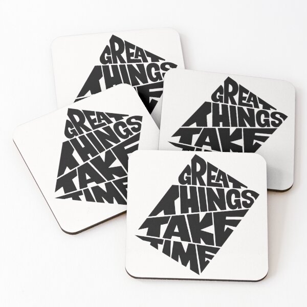 Item preview, Great Things Take Time – Bold Motivational Typography Design designed and sold by Bizertart.