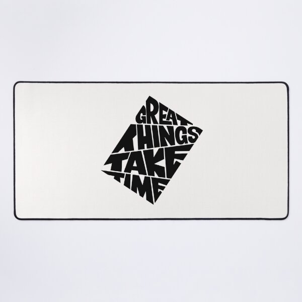 Item preview, Great Things Take Time – Bold Motivational Typography Design designed and sold by Bizertart.