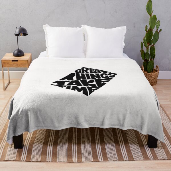 Item preview, Great Things Take Time – Bold Motivational Typography Design designed and sold by Bizertart.