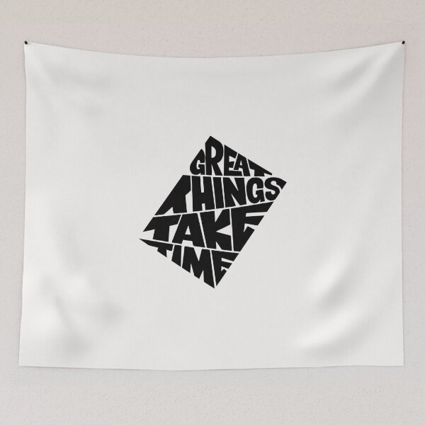 Item preview, Great Things Take Time – Bold Motivational Typography Design designed and sold by Bizertart.