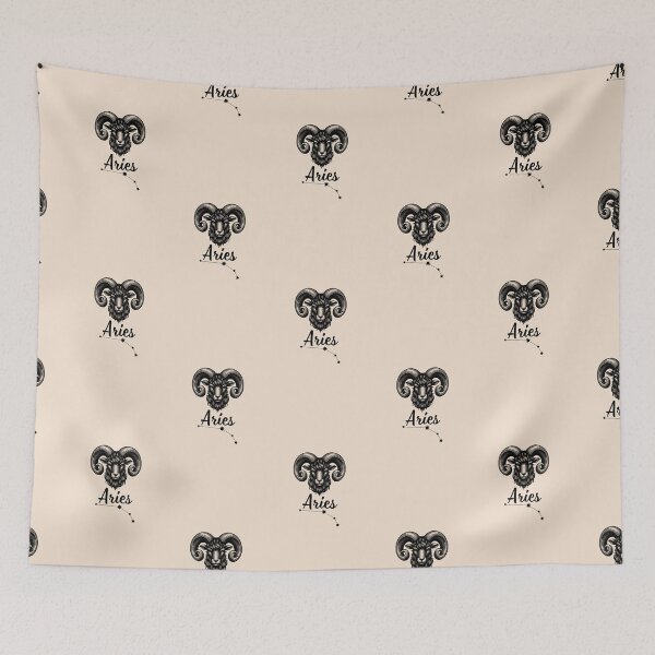Item preview, Aries Zodiac Sign Minimalist designed and sold by MinervasCrafts.