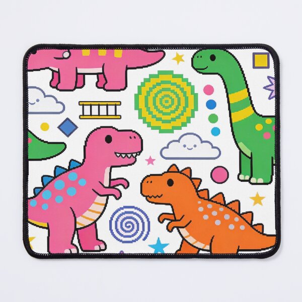 Item preview, Cute Neon Dinosaur Pattern – Kawaii Tiny Dino Pop-Art Illustration for Stickers, Apparel & Merch designed and sold by HOODYBUDSTYLES.