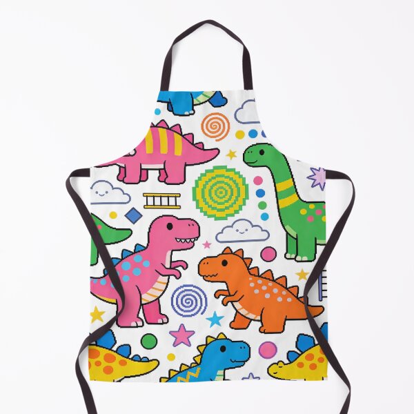 Item preview, Cute Neon Dinosaur Pattern – Kawaii Tiny Dino Pop-Art Illustration for Stickers, Apparel & Merch designed and sold by HOODYBUDSTYLES.