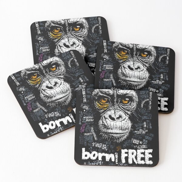 Item preview, Celebrate Wildlife with a Striking Gorilla Face and Born Free Campaign Art designed and sold by OlfactoART Studio.