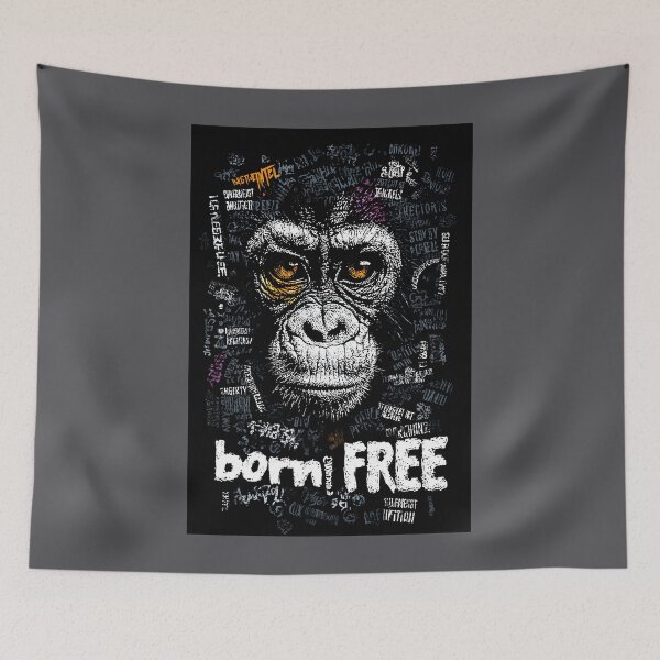 Item preview, Celebrate Wildlife with a Striking Gorilla Face and Born Free Campaign Art designed and sold by OlfactoART Studio.
