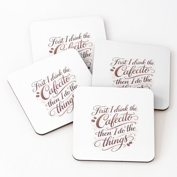 Item preview, "First I Drink the Cafecito Then I Do the Things Funny Latina Sticker Shirt Phone Case, Hispanic Coffee Mom Gift Florida" designed and sold by De Aqui y de Alla Studio.