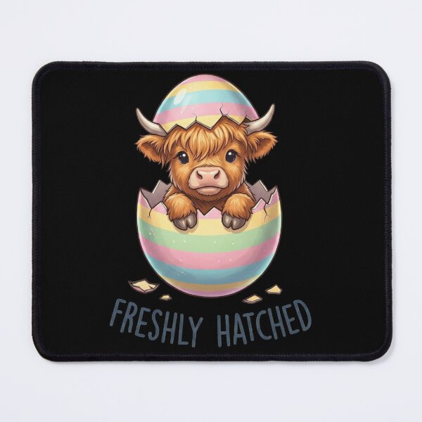 Item preview, Freshly Hatched Baby Highland Cow Easter Egg - Cute Scottish Wildlife Art designed and sold by Loom on the Loch.