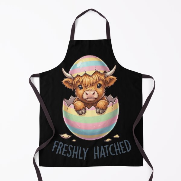 Item preview, Freshly Hatched Baby Highland Cow Easter Egg - Cute Scottish Wildlife Art designed and sold by Loom on the Loch.