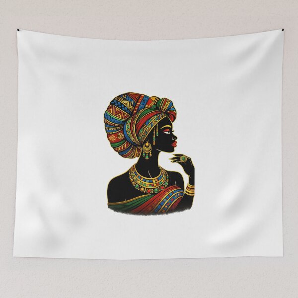 Item preview, African Queen – Vibrant Tribal Heritage Woman Art designed and sold by Aura.Creative.