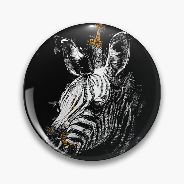 Item preview, Advocate for Wildlife Freedom with a Stylized Zebra Head in Textured Patterns and Born Free Message designed and sold by OlfactoART Studio.