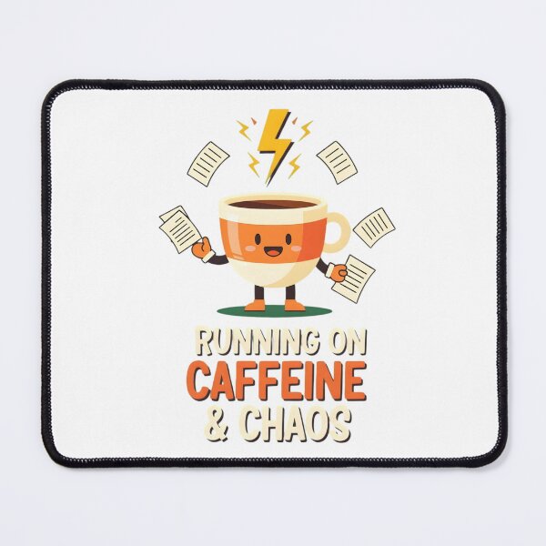 Item preview, Running on Caffeine & Chaos  designed and sold by Pixelzo.