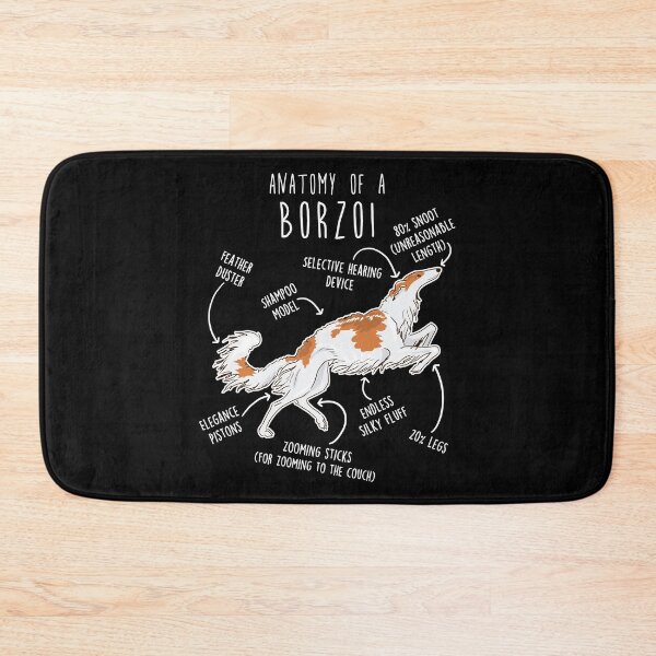 Item preview, Red and White Borzoi Dog Anatomy designed and sold by Clara Hollins.