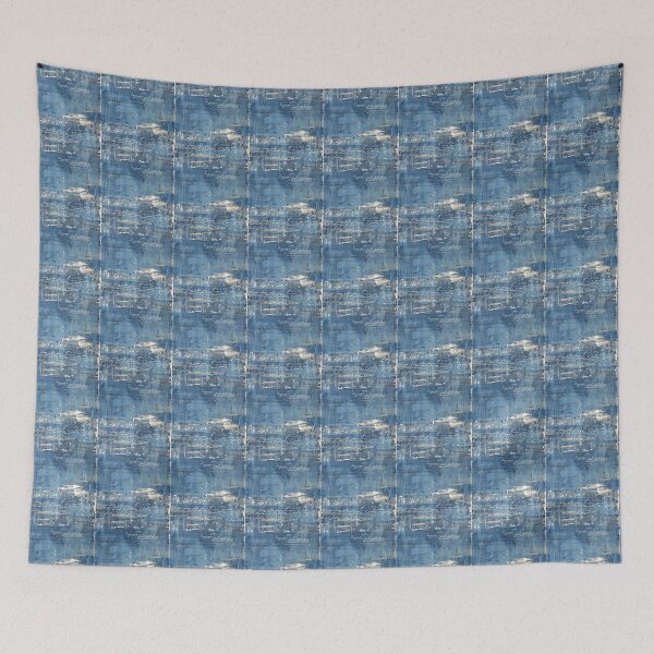 Item preview, Vintage Shabby Chic Blue Pattern designed and sold by LouieVanille.