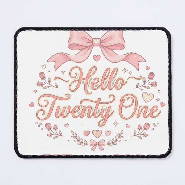 Item preview, Hello 21 coquette birthday shirt designed and sold by PixelPurr Studio.