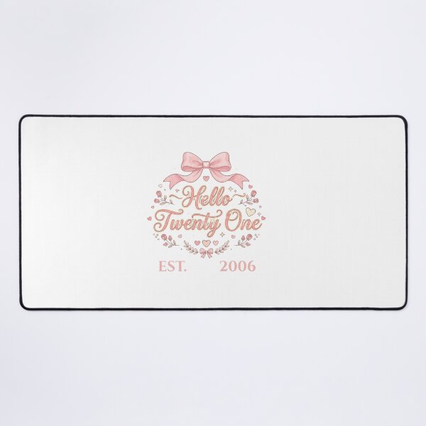 Item preview, Hello 21 coquette birthday shirt  designed and sold by PixelPurr Studio.