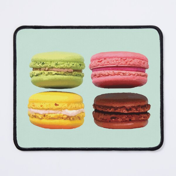 Item preview, Colorful Macaron Quartet on Mint Background designed and sold by Arturo Daniel Garcia Palomo.
