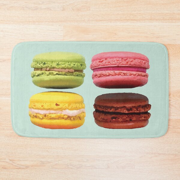 Item preview, Colorful Macaron Quartet on Mint Background designed and sold by Arturo Daniel Garcia Palomo.