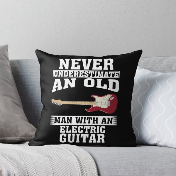 Item preview, Never Underestimate an Old Man with Electric guitar designed and sold by CosmoKitsch.
