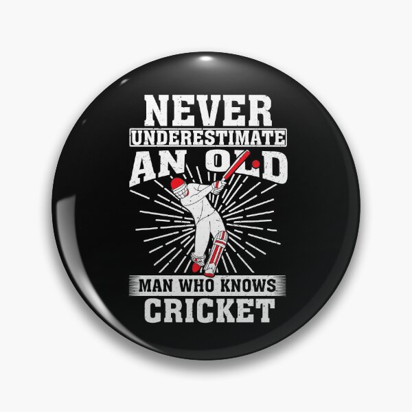 Item preview, Never Underestimate an Old Man Who knows cricket designed and sold by CosmoKitsch.