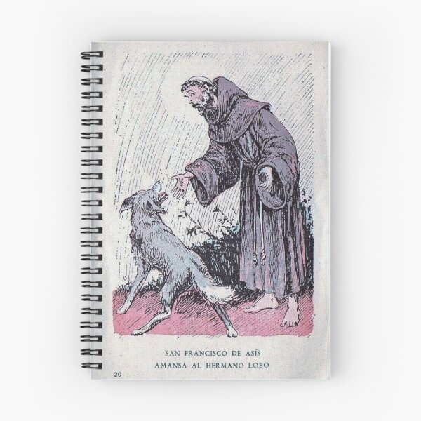 Item preview, San Francisco y el lobo designed and sold by Magnificat Anima Mea Dominum.