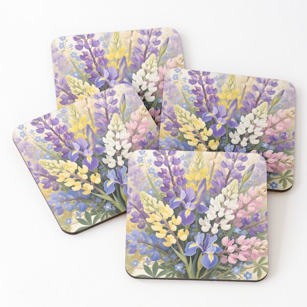 Item preview, Lupine Wildflower Bouquet Watercolor | Mountain Meadow Botanical Floral Art designed and sold by Debbie Schulte.