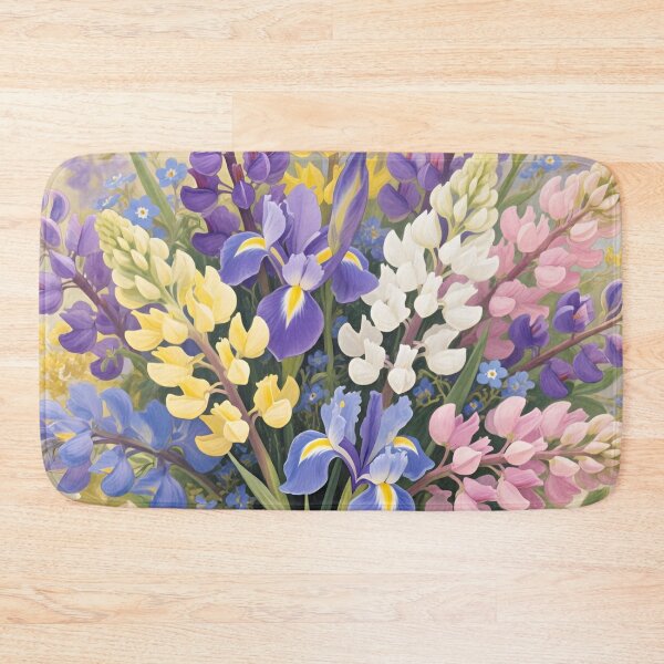 Item preview, Lupine Wildflower Bouquet Watercolor | Mountain Meadow Botanical Floral Art designed and sold by Debbie Schulte.