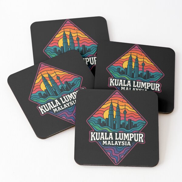 Item preview, Kuala Lumpur Malaysia Colorful Trippy Art Travel designed and sold by TomFrontierArt.