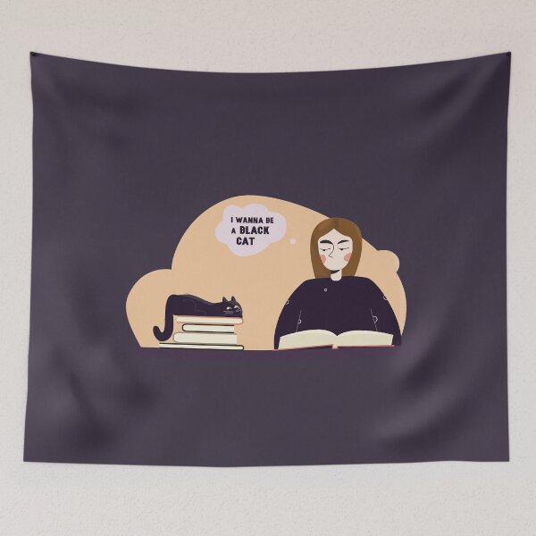 Item preview, I Wanna Be a Black Cat – Cat Lover Illustration designed and sold by maliunak.