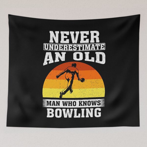 Item preview, Never Underestimate an Old Man Who knows Bowling designed and sold by CosmoKitsch.