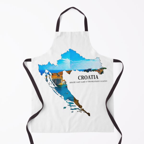 Item preview, Croatia Adriatic Coast Map Silhouette - Game of Thrones Filming Location designed and sold by AbulailArt.